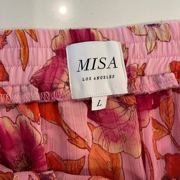 MISA Seva Maxi Skirt Floral Boho Ruffles Size Large - Picture 4 of 7